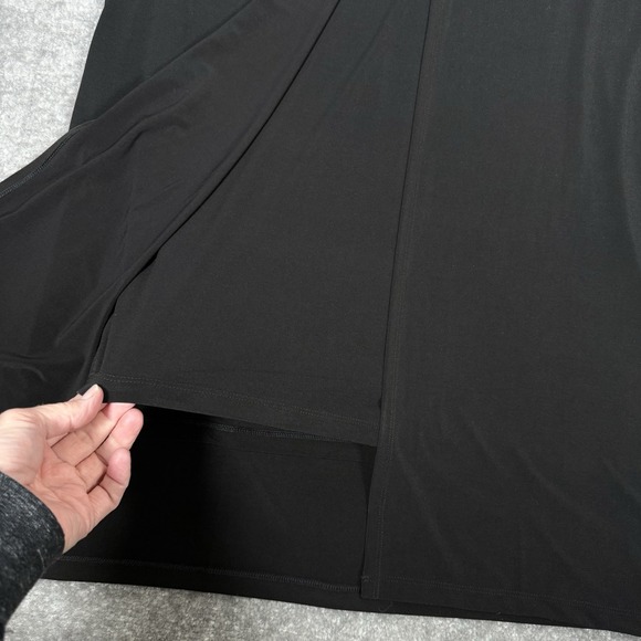 NWT Chico's Midi Dress Women's 4 (20) Black Double Layer 3/4 Sleeve Party Office - Picture 3 of 8